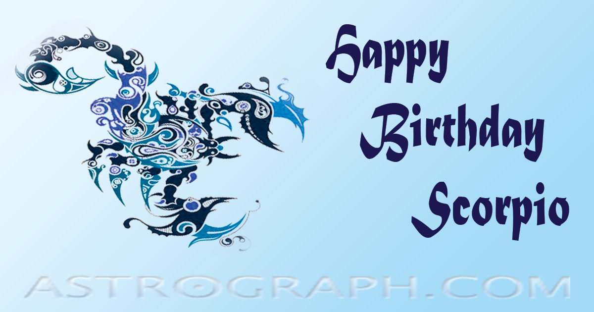 ASTROGRAPH Happy Birthday Scorpio